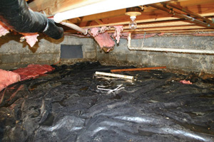 Crawl Space Repair Before in Syracuse