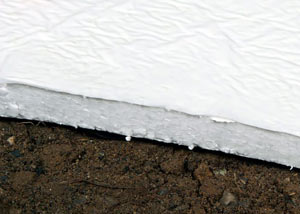 Insulation installed on a crawl space floor in Knoxboro