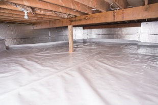 crawl space vapor barrier in Oswego installed by our contractors
