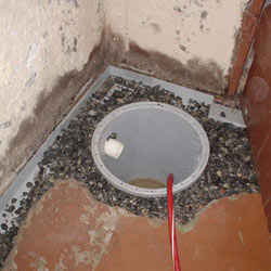 Installing a sump in a sump pump liner in a Rome home