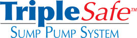 Sump pump system logo for our TripleSafe™, available in areas like Chittenango