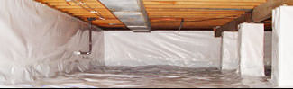 an encapsulated crawl space system in Oswego