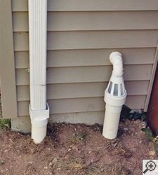 No-freeze basement drain discharge line in Cortland