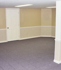 Plastic 20-mil vapor barrier for dirt basements, Jamesville, New York installation