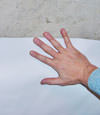 closeup of a plastic basement wall covering on concrete in Jamesville